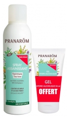 Pranar&ocirc;m Aromaforce Spray Assainissant Tea Tree Ravintsara Bio 150 ml + Gel Hydroalcoolique 50 ml Offert