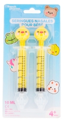 French Pharma Seringues Nasales Mod&egrave;le Poussins pour B&eacute;b&eacute;s 2 x 10 ml