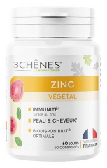 Les 3 Ch&ecirc;nes Zinc V&eacute;g&eacute;tal Immunit&eacute; Peau et Cheveux 60 Comprim&eacute;s