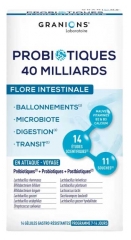 Granions Probiotiques 40 Milliards Flore Intestinale 40 G&eacute;lules Gastro-R&eacute;sistantes