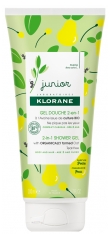 Klorane Avoine Junior - Gel Douche 2-en-1 &agrave; l'Bio - Framboise - Corps et Cheveux - Enfant 200 ml