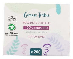 Green Tribu B&acirc;tonnets d'Oreille 200 Cotons-Tiges