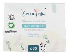 Green Tribu B&acirc;tonnets S&eacute;curit&eacute; B&eacute;b&eacute; 60 Contons-Tiges