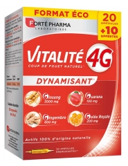 Fort&eacute; Pharma Vitalit&eacute; 4 g Dynamisant - 30 Ampoules