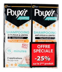 Pouxit Shampoing Traitement Anti-Poux & Lentes 2 x 200 ml Offre Sp&eacute;ciale