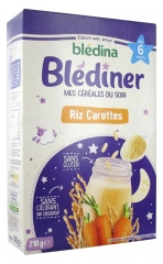 Bl&eacute;dina Bl&eacute;d&icirc;ner Mes C&eacute;r&eacute;ales du Soir au Riz et Carottes d&egrave;s 6 Mois 210 g