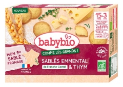 Sabl&eacute;s Bio &agrave; l'Emmental et au Thym pour Enfants de 15 Mois &agrave; 3 Ans - Lot de 16 Sabl&eacute;s