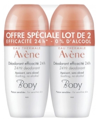 Av&egrave;ne Body D&eacute;odorant Efficacit&eacute; 24H Peaux Sensibles 2 x 50 ml