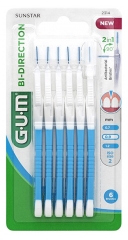 GUM Bi-Direction 6 Brossettes Interdentaires