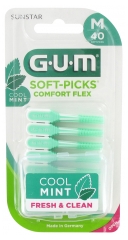 GUM Soft-Picks Cool Mint Comfort Flex 40 Unit&eacute;s