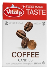 Vitalp Bonbons Sans Sucre Avec St&eacute;via - Caf&eacute; 25 g