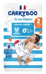 Carryboo De Nos R&eacute;gions Couches Taille 2 (3-6 kg) 50 Unit&eacute;s