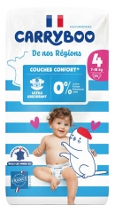 Carryboo De Nos R&eacute;gions Couches Taille 4 (7-18 kg) 44 Unit&eacute;s