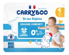 Carryboo De Nos R&eacute;gions Couches Taille 1 (2-5 kg) 24 Unit&eacute;s