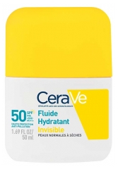 CeraVe Fluide Hydratant Invisible Peaux Normales &agrave; S&egrave;ches SPF50 50 ml