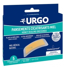Urgo Pansements St&eacute;riles Cicatrisants Miel 5 Unit&eacute;s