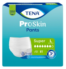 Tena Proskin Pants Super Taille L Sous-V&ecirc;tements Absorbants 12 Unit&eacute;s