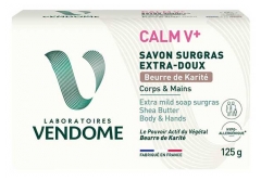 Laboratoires Vend&ocirc;me Calm V+ Savon Surgras Extra-Doux Corps et Mains Beurre de Karit&eacute; 125 g