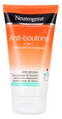 Neutrogena Anti-Boutons 2-en-1 Nettoyant et Masque Peaux &agrave; Tendance Acn&eacute;ique 150 ml