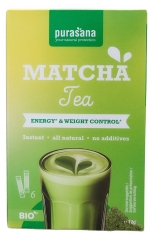 Purasana Matcha Tea Bio 6 Sticks de 2 g