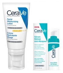 CeraVe Routine Anti-Marques Cr&egrave;me Hydratante Visage 52 ml + S&eacute;rum 30 ml