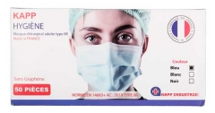 Kapp Hygi&egrave;ne Masques Chirugicaux Type IIR 50 Unit&eacute;s