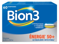 Bion 3 &Eacute;nergie 50+ et &Eacute;quilibre Intestinal 2 Mois 60 Comprim&eacute;s