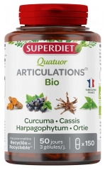 Superdiet Quatuor Curcuma Articulations Bio 150 G&eacute;lules