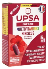 UPSA Multivitamines Hibiscus 5 en 1 - 9 Vitamines & 2 Min&eacute;raux - 30 Comprim&eacute;s