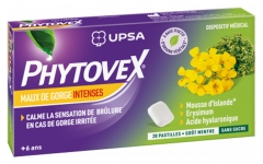 Upsa Phytovex Pastilles Maux de Gorge Intenses