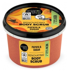 Organic Shop Gommage R&eacute;novateur Body Scrub Corps Papaye 250 ml