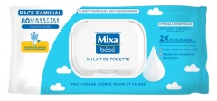 Mixa B&eacute;b&eacute; Lingettes au Lait de Toilette 80 Unit&eacute;s