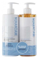 Nuhanciam Lait Hydratant Corps 500 ml + Gel Douche Douceur 500 ml Offert