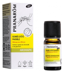 Pranar&ocirc;m Aromapic Soir&eacute;e d'&Eacute;t&eacute; Paisible Anti-Moustiques M&eacute;lange Pour Diffusion Bio (Eco) Aux Huiles Essentielles Biologiques 10 ml