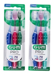 GUM Pro Brosse &agrave; Dents Medium 3 Brosses