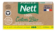 Nett Coton Bio Normal Sans Applicateur Flux Moyens &agrave; Abondants 16 Tampons