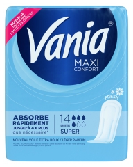 Vania Serviettes Hygi&eacute;niques Maxi Confort Super 14 Serviettes