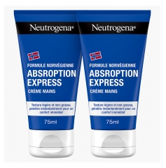 Neutrogena Absorption Express Cr&egrave;me Mains Lot 2 x 75 ml
