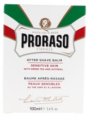 Proraso Baume Apr&egrave;s-Rasage Peaux Sensibles au Th&eacute; Vert et &agrave; l'Avoine 100 ml