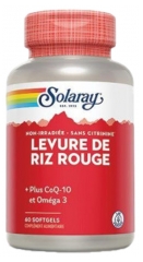 Solaray Levure de Riz Rouge + Co Q10 + Om&eacute;ga 3 - 600 / 30 / 500 mg - 60 Softgels