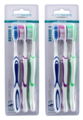 Superwhite Brush 3 M&eacute;dium - Lot de 2 x 3 Brosses &agrave; Dents