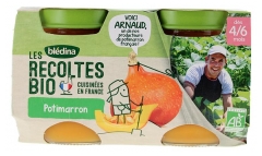 Bl&eacute;dina Les R&eacute;coltes Bio Potimarron d&egrave;s 4/6 Mois Bio 2 pots de 130 g