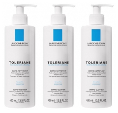 Lot de 3 x 400 ml La Roche-Posay Tol&eacute;riane Dermo-Nettoyant