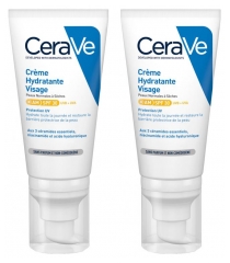 CeraVe Cr&egrave;me Hydratante Visage SPF30 Lot de 2 x 52 ml