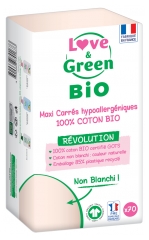 Love & Green Cotons Bio Maxi Carr&eacute;s X70