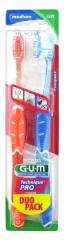 Gum Brosse &agrave; Dents Pro M&eacute;dium Compacte - Lot de 2