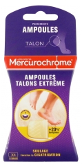Mercurochrome Pansements Ampoules Talons Extr&ecirc;me 4 Unit&eacute;s