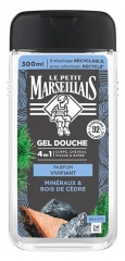 Le Petit Marseillais Gel Douche Vivifiant 4en1 Bois de C&egrave;dre & Min&eacute;raux 300 ml