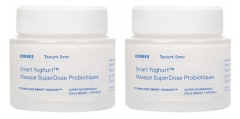 Korres Yaourt Grec Smart Yoghurt SuperDose Probiotiques Masque Visage Lot de 2 x 100 ml