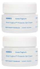 Korres Yaourt Grec Smart Yoghurt Gel-Cr&egrave;me Probiotiques Lot de 2 x 40 ml